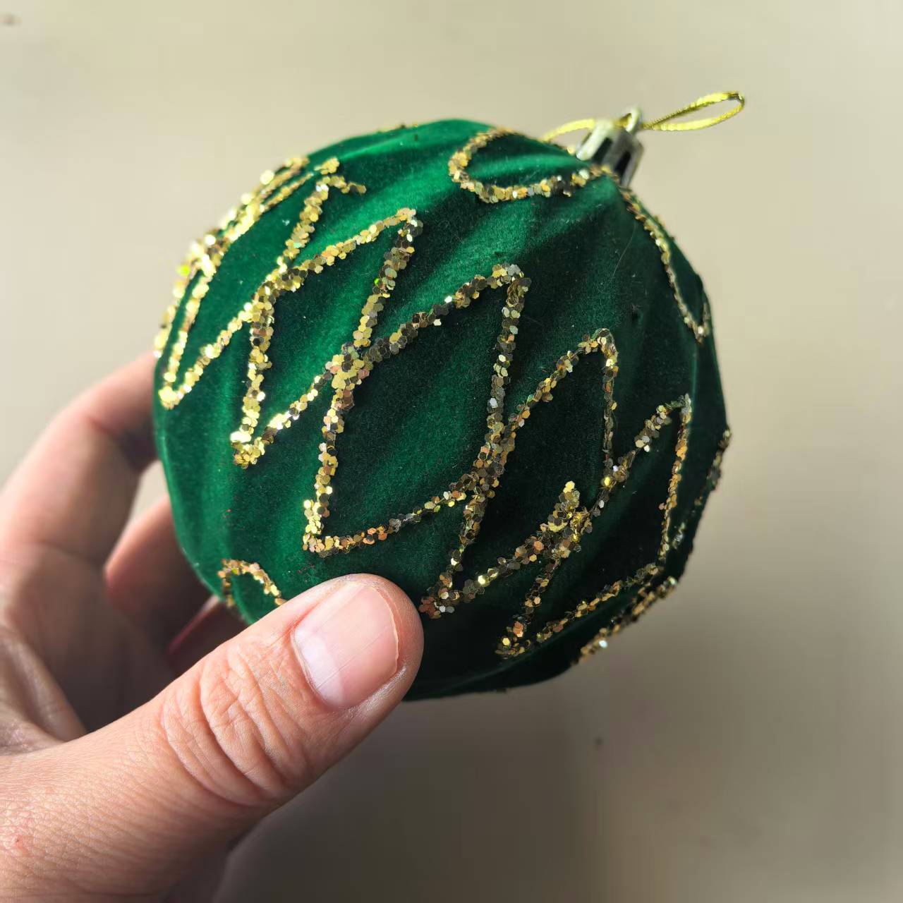 flocked Christmas decorative ball - Image 13