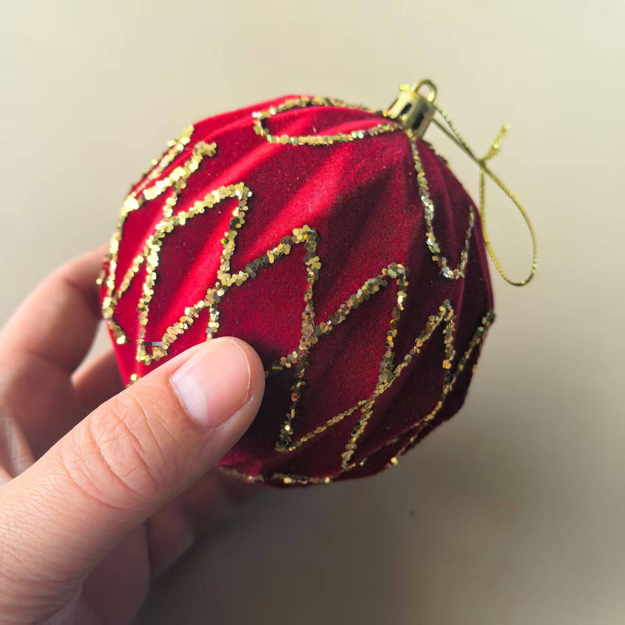 flocked Christmas decorative ball - Image 12