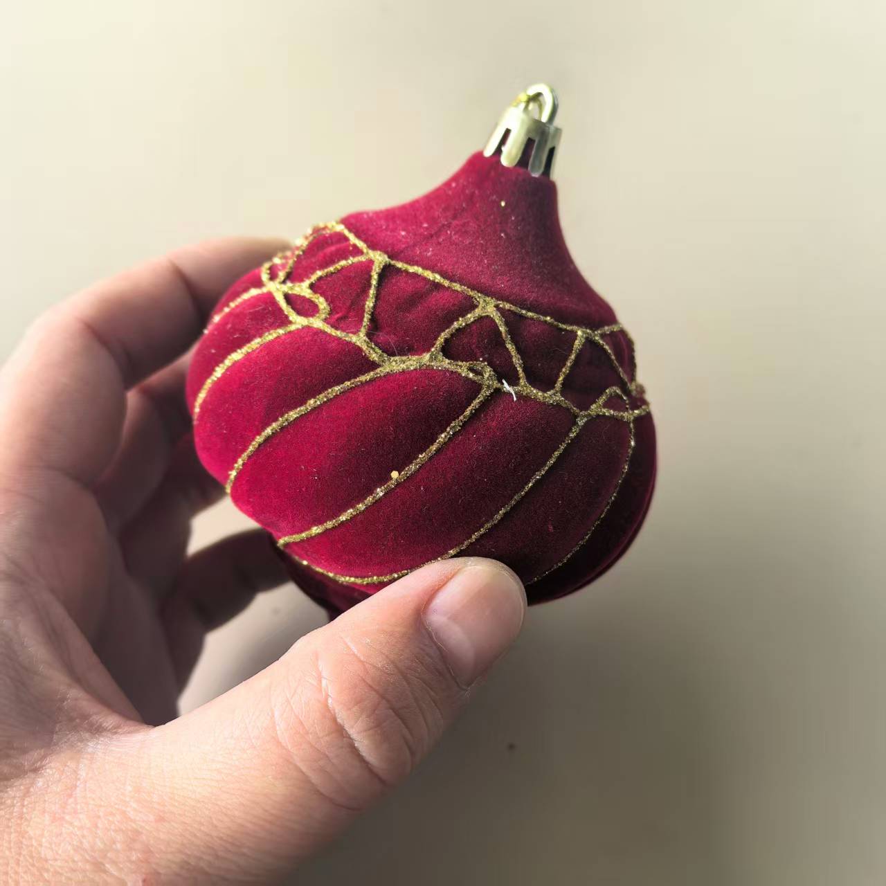 flocked Christmas decorative ball - Image 7