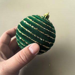 flocked Christmas decorative ball
