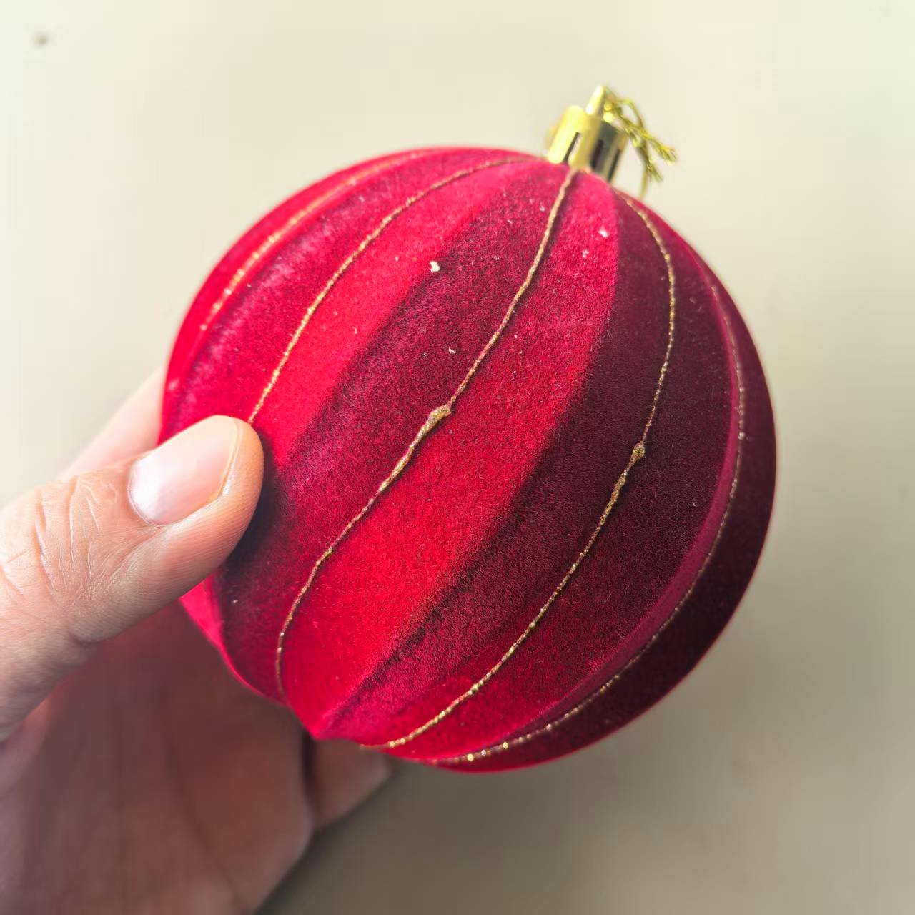 flocked Christmas decorative ball - Image 6