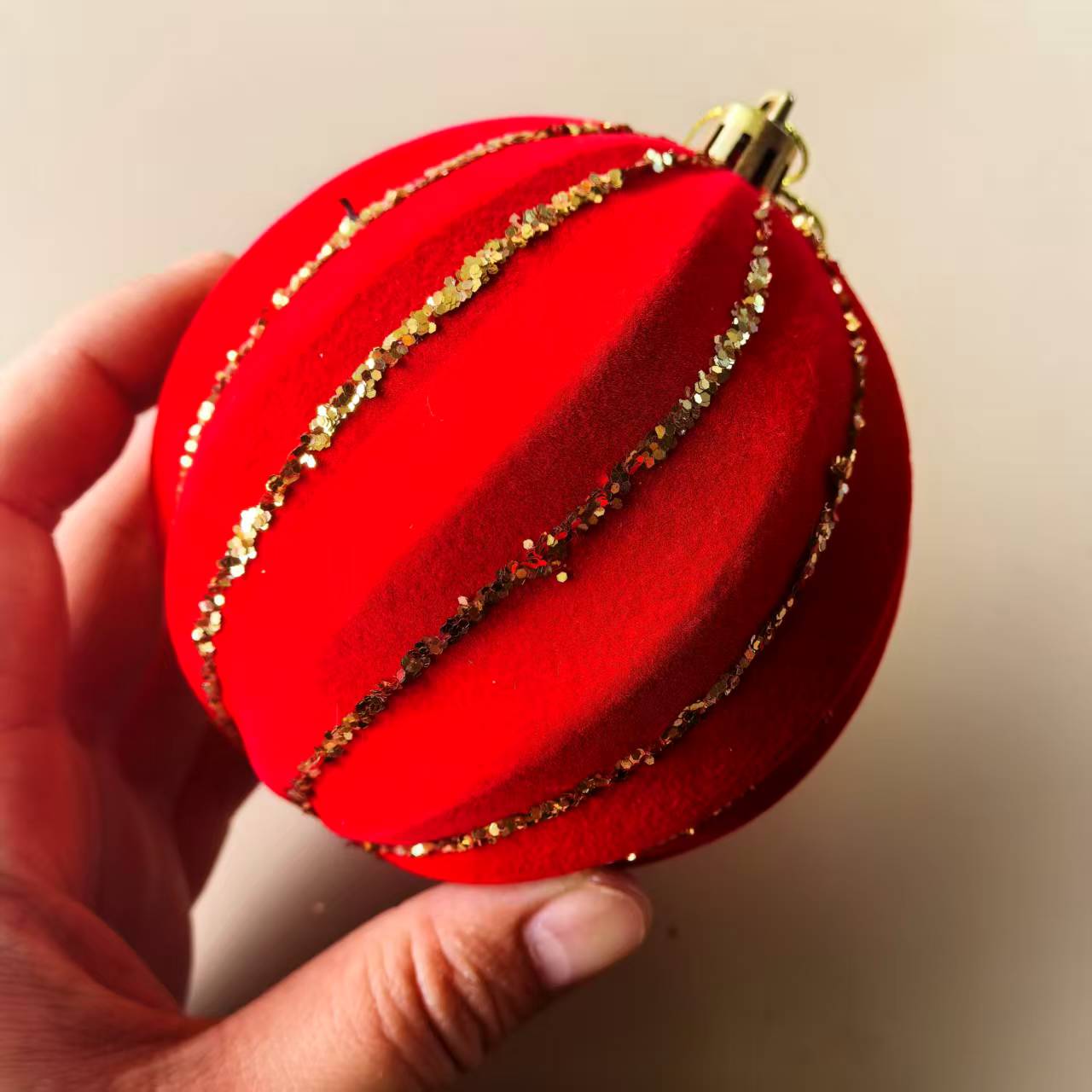 flocked Christmas decorative ball - Image 5