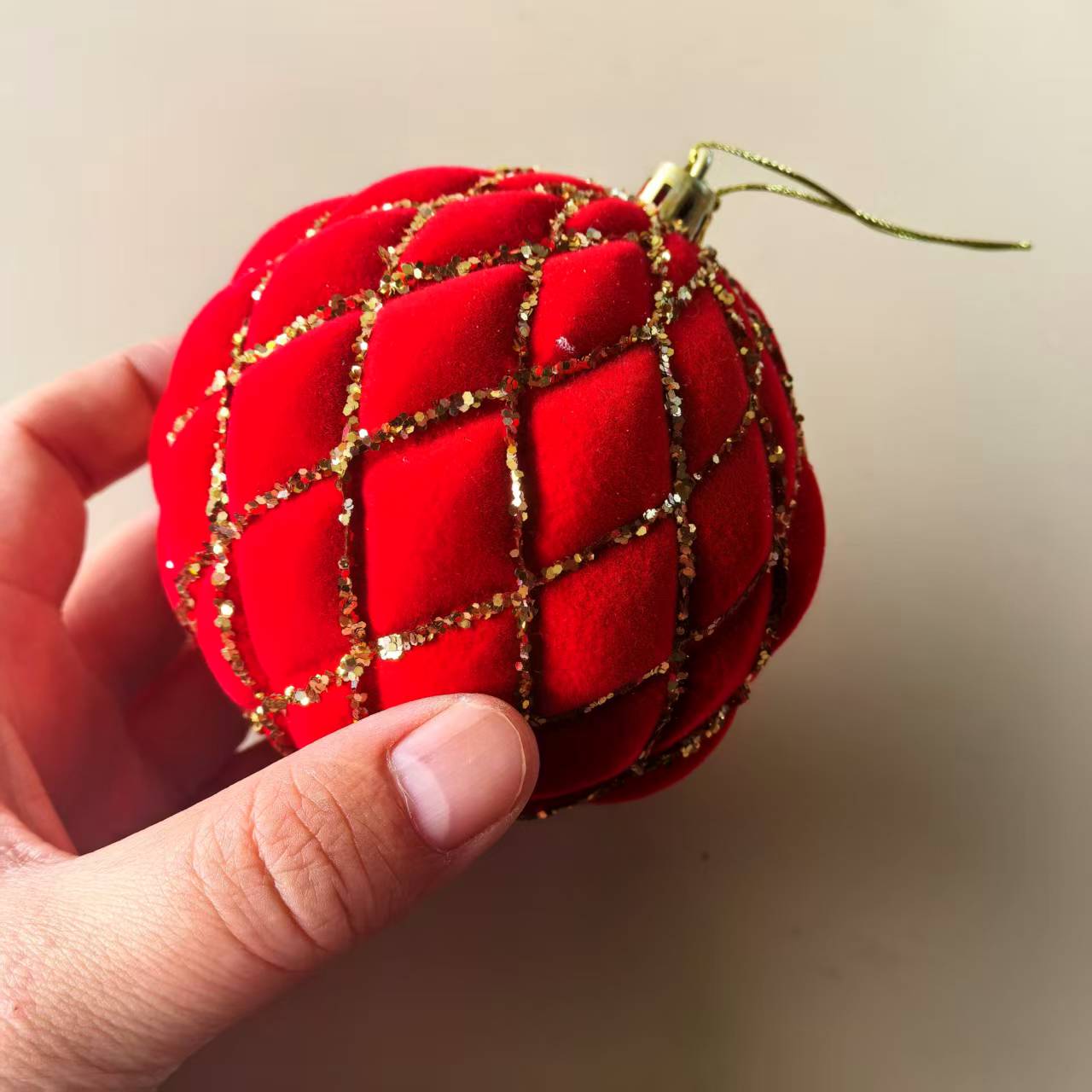 flocked Christmas decorative ball - Image 3